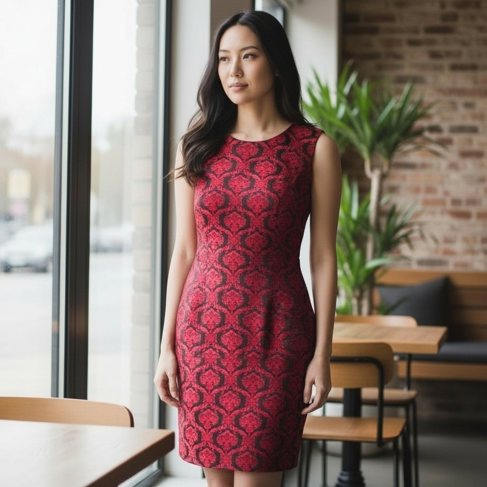 Banana Republic‎ Lwren Scott Collection Limited Edition Black Red Dress Size 4